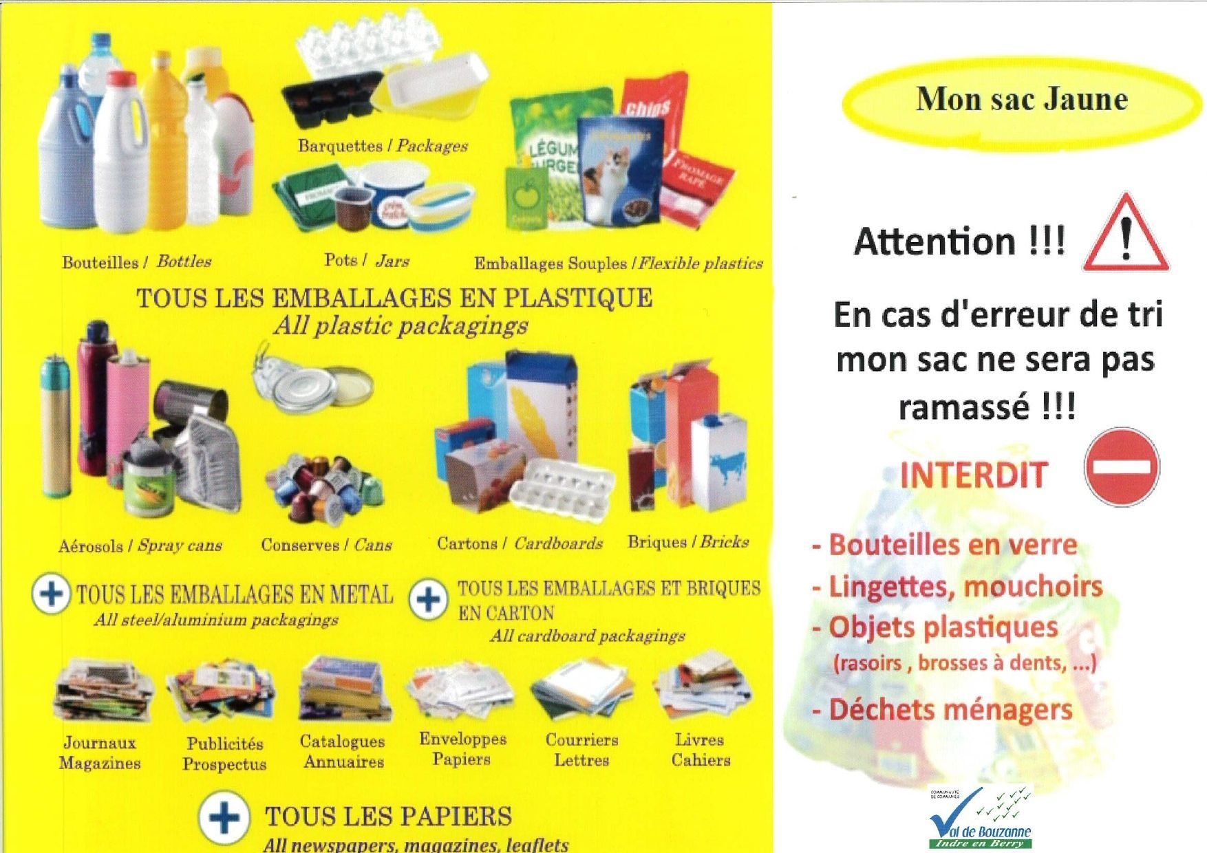 TOUS LES EMBALLAGES SE TRIENT